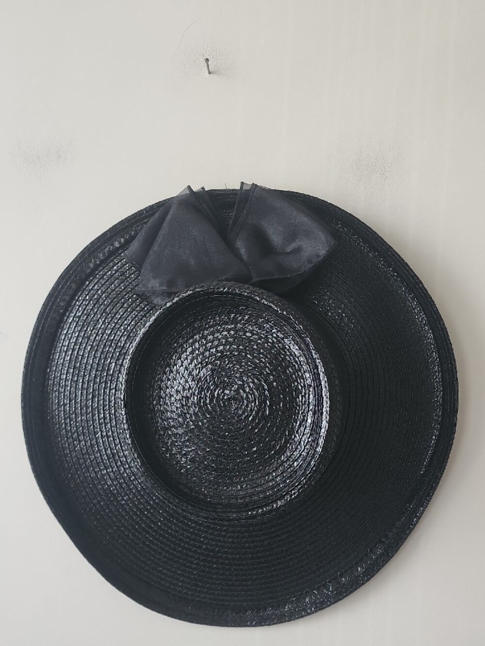 betmar Black Wide-Brim Straw Hat with Bow - Picture 9 of 16